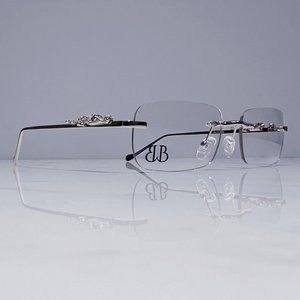 Braglia White Gold Glasses Sunglasses Eyeglasses Frames
